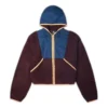 Veste à capuche en polaire à fermeture éclair intégrale, tailles asiatiques « Red Currant »