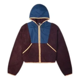 Veste à capuche en polaire à fermeture éclair intégrale, tailles asiatiques « Red Currant »