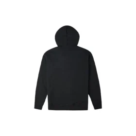 Veste à capuche à manches longues unie avec fermeture éclair, style couple, noir