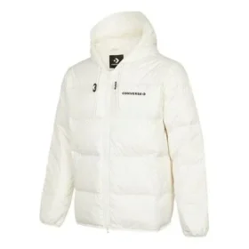 Veste à capuche rembourrée en duvet, tailles asiatiques « Blanc »