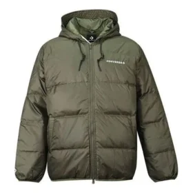 Veste à capuche rembourrée en duvet, tailles asiatiques « Cargo Khaki »