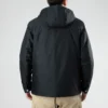 Veste à capuche rembourrée à manches longues Converse Casual Sports Cargo pour homme, noire