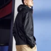 Veste à capuche rétro décontractée pour couple, style noir