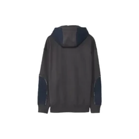 Veste à capuche zippée pour homme Converse x Paria Farzaneh Crossover Splicing, bleue