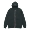 Veste à capuche zippée pour homme, noire