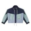 Veste cargo coupe courte à manches longues coupe-vent, tailles asiatiques « Bleu »