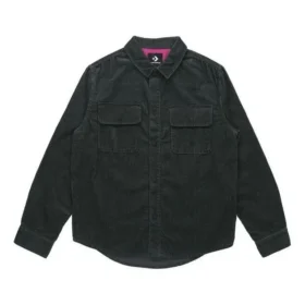 Veste-chemise cargo en velours côtelé Converse pour homme, noire