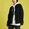 Veste-chemise cargo en velours côtelé Converse pour homme, noire