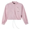Veste chemise décontractée à petit logo rose-violet