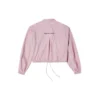 Veste chemise décontractée à petit logo rose-violet