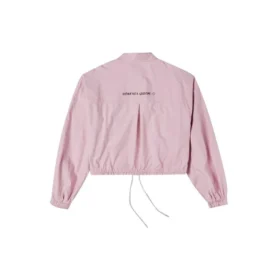 Veste chemise décontractée à petit logo rose-violet