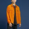 Veste-chemise en velours côtelé Converse Sports Cargo pour homme, jaune