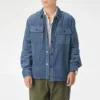 Veste chemise à enfiler, tailles asiatiques « Lakeside Blue »