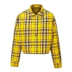 Veste chemise réversible à carreaux, tailles asiatiques « Jaune »