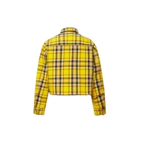 Veste chemise réversible à carreaux, tailles asiatiques « Jaune »