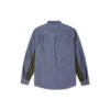 Veste chemise tissée Converse pour homme, petit logo, style rétro, couleurs contrastées, bleu