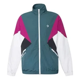 Veste classique contrastée pour homme, verte
