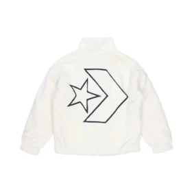 Veste à col montant ample avec logo Stay Warm, tailles asiatiques « Blanc »