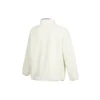 Veste à col montant en laine d&rsquo;agneau avec demi-fermeture éclair et logo Converse pour homme, blanc crème