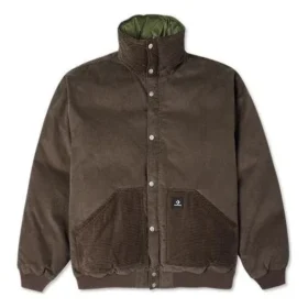 Veste à col montant, tailles asiatiques « Brown »