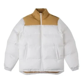 Veste color block – Tailles asiatiques « White Tan »