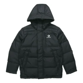 Veste Converse Outdoor pour homme avec rembourrage en duvet, noire
