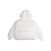 Veste courte matelassée à capuche en duvet – Tailles asiatiques « Blanc »
