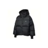 Veste courte matelassée à capuche, rembourrage en duvet, tailles asiatiques « Noir »