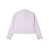 Veste courte réversible décontractée imprimée, violette
