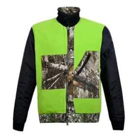 Veste décontractée à col montant, tailles asiatiques « Multicolore »