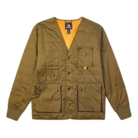 Veste décontractée Converse Retro à poches multiples pour homme, couleur verte