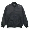 Veste de baseball Converse Aviator pour homme, tissée, coupe-vent, à fermeture éclair, noir automne
