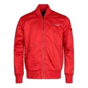 Veste de baseball décontractée à col montant, coupe asiatique, « Rouge »