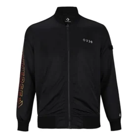 Veste de baseball décontractée à col montant, tailles asiatiques « Noir »