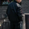 Veste de baseball décontractée à col montant, tailles asiatiques « Noir »