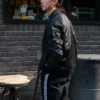 Veste de baseball décontractée à col montant, tailles asiatiques « Noir »