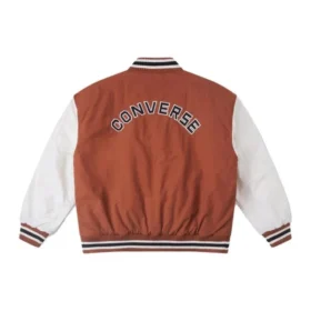 Veste de baseball matelassée, tailles asiatiques « Blanc-marron »