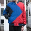 Veste de baseball, tailles asiatiques « Bleu Rouge Noir »