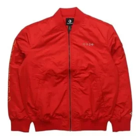 Veste de sport décontractée à col court, tailles asiatiques « Rouge »