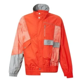 Veste de sport décontractée pour homme Converse x Feng Chen Wang, coupe croisée et couleurs contrastées, orange