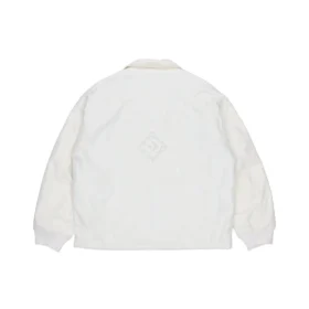 Veste de sport à revers avec logo de la série Nouvel An, blanc crème