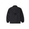 Veste de sport à revers avec logo imprimé de la série Nouvel An, noir foncé