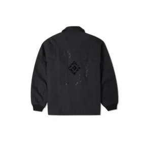 Veste de sport à revers avec logo imprimé de la série Nouvel An, noir foncé