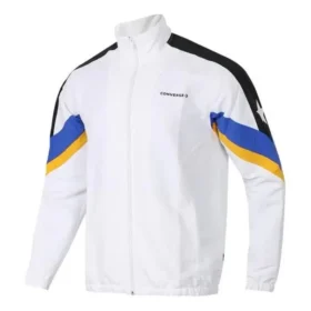 Veste de survêtement à blocs de couleur, tailles asiatiques « Blanc »