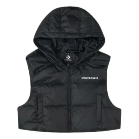 Veste longue convertible, tailles asiatiques « Noir »