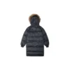 Veste longue convertible, tailles asiatiques « Noir »