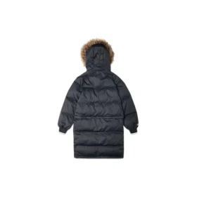 Veste longue convertible, tailles asiatiques « Noir »