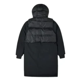Veste longue convertible, tailles asiatiques « Noir »