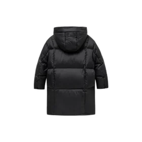 Veste longue à logo, tailles asiatiques « Noir Blanc »