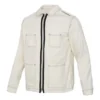 Veste à manches longues avec poches tissées, tailles asiatiques « Blanc »